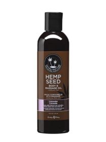 Earthly Body Massage Body Oil With Hemp Seed Lavender 8oz