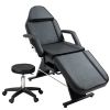 Massage Salon Tattoo Chair with Two Trays Esthetician Bed with Hydraulic Stool,Multi-Purpose 3-Section Facial Bed Table