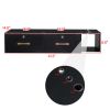 15cm E0 chipboard pitted surface, two drawers and three holes with lock, salon cabinet, black