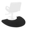 3â€²x 4.5â€²x 1/2" Beauty Salon Semicircle Anti-fatigue Salon Mat (Round Outside And Round Inside) Black