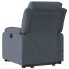 Stand up Massage Recliner Chair Dark Gray Velvet