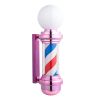 27" Barber Pole LED Light Pink,Classic Style Hair Salon Barber Shop Open Sign,Rotating Red White Blue LED Strips,IP44 Waterproof Save Energy