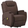 Stand up Massage Chair Brown Faux Leather