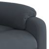 Stand up Massage Recliner Chair Dark Gray Velvet