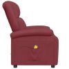 Massage Chair Wine Red Faux Leather