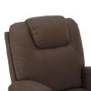 Stand up Massage Chair Brown Faux Leather