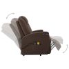 Stand up Massage Chair Brown Faux Leather