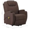 Stand up Massage Chair Brown Faux Leather