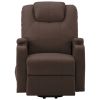 Stand up Massage Chair Brown Faux Leather