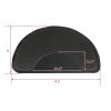 3â€²x 4.5â€²x 1/2" Beauty Salon Semicircle Anti-fatigue Salon Mat (Round Outside And Round Inside) Black