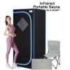 Portable Full Size  Infrared Sauna tent‚ÄìPersonal Home Spa;  with Infrared Panels;  Heating Foot Pad; Controller;  Foldable Chair ; Reading light.Eas