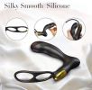 SXHMSAL Prostate Massager Anal Toy Vibrator with Dual Penis Ring, 3 Thrusting Speeds and 10 Vibration Modes