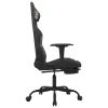 Massage Gaming Chair with Footrest Black and Camouflage Fabric