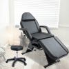 Massage Salon Tattoo Chair with Two Trays Esthetician Bed with Hydraulic Stool,Multi-Purpose 3-Section Facial Bed Table