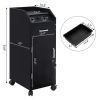 Hair Salon Storage Cart with Wheels & 3 Hair Dryer Holders & 4 Drawers & Lock & 2 Keys, Hairdressing Tools Station Mobile Makeup Case Black