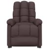 Massage Chair Dark Brown Fabric