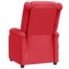 Massage Chair Red Faux Leather