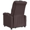 Massage Chair Dark Brown Fabric