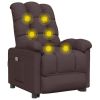 Massage Chair Dark Brown Fabric