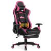 Massage Gaming Chair with Footrest