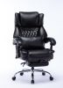 High Back Massage Reclining Office Chair with Footrest - Executive Computer Home Desk Massaging Lumbar Cushion , Adjustable Angle , Breathable Thick P