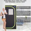 Portable Plus Type Full Size Far Infrared Sauna tent. Spa, Detox ,Therapy and Relaxation at home.Larger Space,Stainless Steel Pipes Connector Easy to