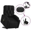 Stand up Massage Recliner Chair Black Faux Leather