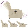 Stand up Massage Recliner Chair Cream Fabric