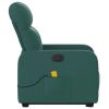 Stand up Massage Recliner Chair Dark Green Fabric