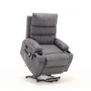 21"seat width,large size Electric Power Lift Recliner Chair Sofa for Elderly, 8 point vibration Massage and lumber heat, Remote Control, Side Pockets