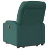 Electric Stand up Massage Recliner Chair Dark Green Fabric