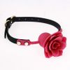 Silicone Rose Ball Gag Nipple Bondage Lace Flower Open Mouth Gags Oral Fixation Adult Sex Toys For Couples Adult BDSM Game