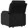 Electric Stand up Massage Recliner Chair Black Faux Leather