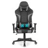 Reclining Swivel Massage Gaming Chair with Lumbar Support