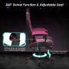 Computer Massage Gaming Recliner Chair with Footrest