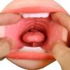 Deep Throat Red Lips Male Masturbator Artificial Silicone Masturbation Massager Aircraft Male Masturbator Aircraft Cup Butt Doll Cup Sex Toys Male Mas