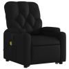 Stand up Massage Recliner Chair Black Faux Leather