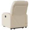 Stand up Massage Recliner Chair Cream Fabric