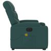 Electric Stand up Massage Recliner Chair Dark Green Fabric