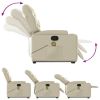 Stand up Massage Recliner Chair Cream Faux Leather