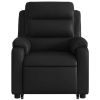 Electric Stand up Massage Recliner Chair Black Faux Leather