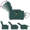 Electric Stand up Massage Recliner Chair Dark Green Fabric