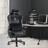 Big and Tall Gaming Chair 400lbs Gaming Chair with Massage Lumbar Pillow, Headrest, 3D Armrest, Metal Base, PU Leather