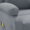 Massage Chair Light Gray Fabric