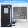 Portable Plus Type Full Size Steam Sauna tent. Spa, Detox ,Therapy and Relaxation at home.Larger Space,Stainless Steel Pipes Connector Easy to Install