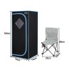 Full Size Portable Grey Steam Sauna tent‚ÄìPersonal Home Spa, with Steam Generator, Remote Control, Foldable Chair, Timer and PVC Pipe Connector Easy