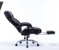 High Back Massage Reclining Office Chair with Footrest - Executive Computer Home Desk Massaging Lumbar Cushion , Adjustable Angle , Breathable Thick P