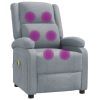 Massage Chair Light Gray Fabric