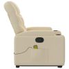 Stand up Massage Recliner Chair Cream Fabric