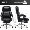 High Back Massage Reclining Office Chair with Footrest - Executive Computer Home Desk Massaging Lumbar Cushion , Adjustable Angle , Breathable Thick P